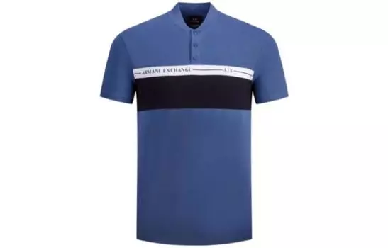 Мужская рубашка-поло ARMANI EXCHANGE, цвет Blue