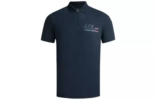 Мужская рубашка-поло ARMANI EXCHANGE, Темно-синий