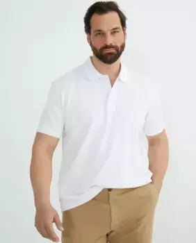 Мужская рубашка поло, большие размеры, короткие рукава, однотонная Emidio Tucci, белый