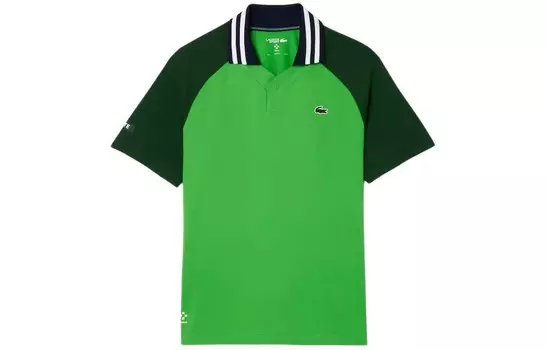Мужская рубашка поло Daniel Медведев Collaboration, зеленая Lacoste, зеленый