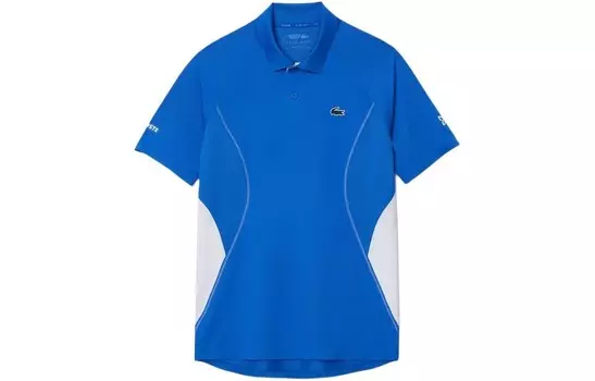 Мужская рубашка поло Djokovic Collaboration, темно-синяя Lacoste, темно-синий