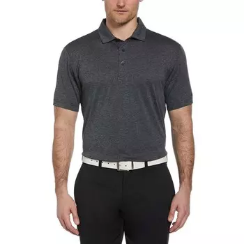 Мужская рубашка-поло для гольфа Grand Slam стандартной посадки с воротником-стойкой Heather, цвет Black Heather