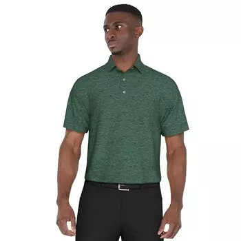 Мужская рубашка-поло для гольфа Grand Slam стандартной посадки с воротником-стойкой Heather, цвет Deep Sea Green