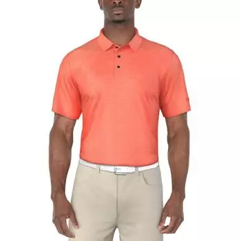 Мужская рубашка-поло для гольфа из жаккардового геометрического меха Grand Slam, цвет hot coral heather