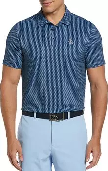 Мужская рубашка-поло для гольфа с короткими рукавами и принтом Пита Original Penguin, черный