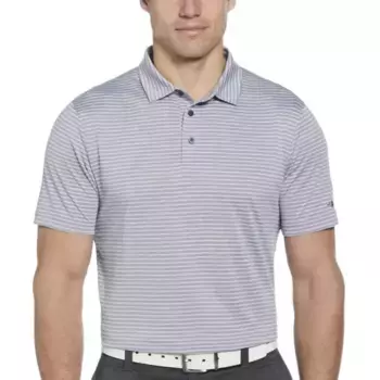 Мужская рубашка-поло для гольфа с короткими рукавами и полосками цвета меланж Grand Slam, цвет tradewinds heather