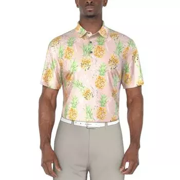 Мужская рубашка-поло для гольфа с коротким рукавом и пальмовыми листьями Grand Slam, цвет chalk pink