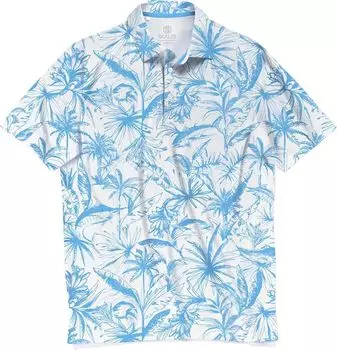 Мужская рубашка-поло для гольфа со свободными линиями Scales, голубой