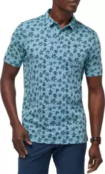 Мужская рубашка-поло для гольфа TravisMathew Midnight Jungle, цвет Cameo
