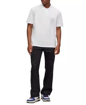 Мужская рубашка поло Drouts HUGO, белый