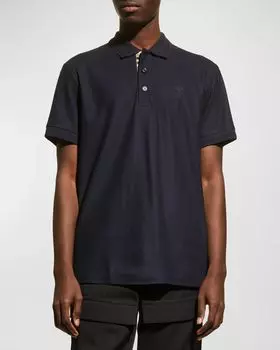 Мужская рубашка-поло Eddie TB Burberry, цвет Coal Blue