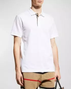 Мужская рубашка-поло Eddie TB Burberry, цвет White