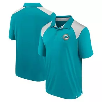 Мужская рубашка-поло Fanatics Aqua Miami Dolphins Primary Fanatics Brands - White Label, цвет Dol Turq A