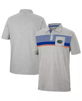 Мужская рубашка-поло florida gators golfer pocket с меланжевым покрытием серого цвета Colosseum, мульти