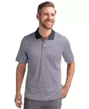 Мужская рубашка-поло Forge Tonal Stripe Stretch для больших и высоких Cutter & Buck, синий
