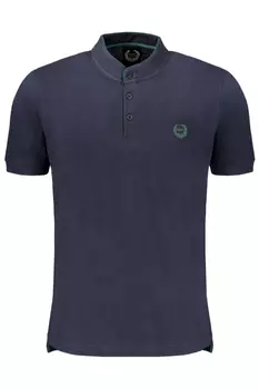 Мужская рубашка-поло Gian Marco Venturi с коротким рукавом хлопковая, синий