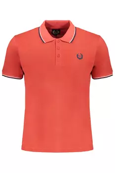 Мужская рубашка-поло Gian Marco Venturi с коротким рукавом с контрастными деталями, красный