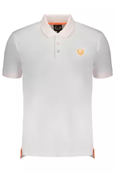 Мужская рубашка-поло Gian Marco Venturi с коротким рукавом хлопковая, белый