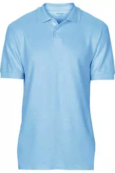 Мужская рубашка-поло Gildan Softstyle с коротким рукавом из двойного пике, светло-голубой