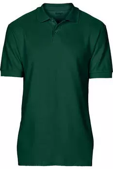 Мужская рубашка-поло Gildan Softstyle с коротким рукавом из двойного пике, цвет forest green