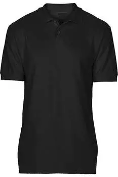 Мужская рубашка-поло Gildan Softstyle с коротким рукавом из двойного пике, черный