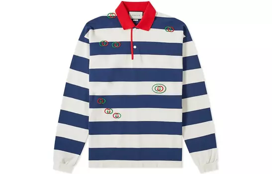 Мужская рубашка поло GUCCI, цвет Blue