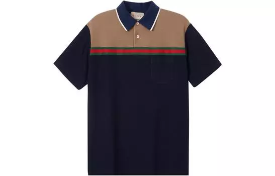 Мужская рубашка поло GUCCI, цвет Blue