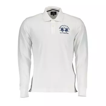 Мужская рубашка-поло из хлопка La Martina, белый