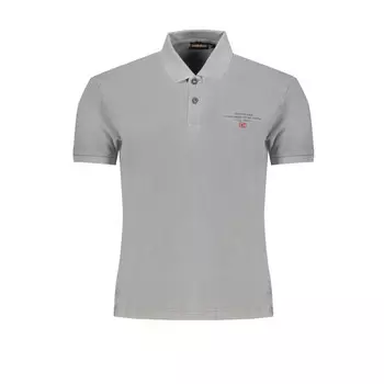 Мужская рубашка-поло из хлопка Napapijri, серый