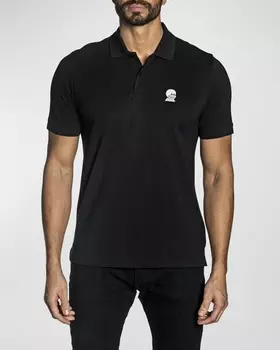 Мужская рубашка поло из хлопка пима с вышивкой NFT Jared Lang