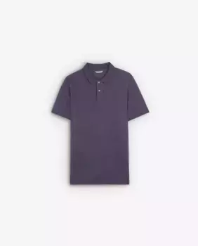 Мужская рубашка-поло из хлопка с короткими рукавами Scalpers, темно-синий