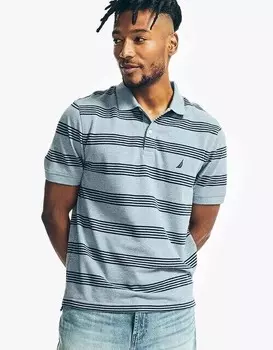 Мужская рубашка-поло из хлопка с короткими рукавами Nautica, синий