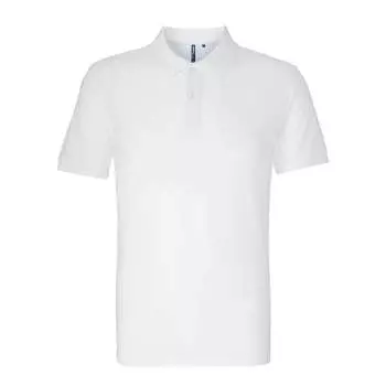 Мужская рубашка-поло из органического материала классического кроя Asquith & Fox, белый