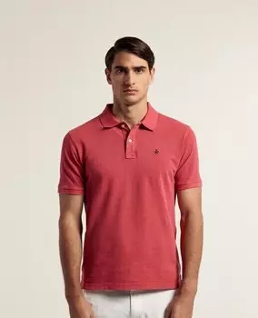 Мужская рубашка-поло из пике cost classic с коротким рукавом Valecuatro, красный