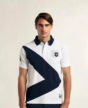 Мужская рубашка-поло из пике cost classic с коротким рукавом Valecuatro, белый