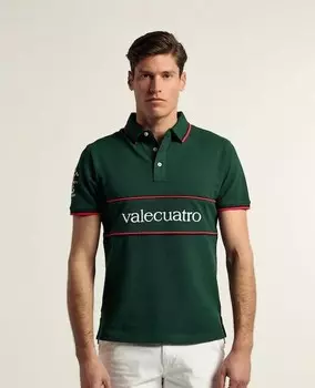 Мужская рубашка-поло из пике cost classic с коротким рукавом Valecuatro, зеленый