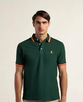 Мужская рубашка-поло из пике cost classic с коротким рукавом Valecuatro, зеленый