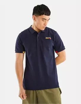Мужская рубашка-поло из пике классического кроя с короткими рукавами Nautica, синий
