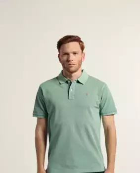 Мужская рубашка-поло из пике, короткий рукав Valecuatro, светло-зеленый