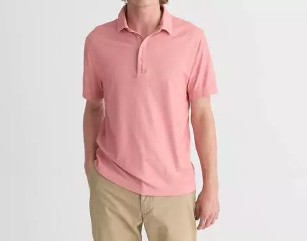 Мужская рубашка-поло из пике Performance, розового цвета J.Crew