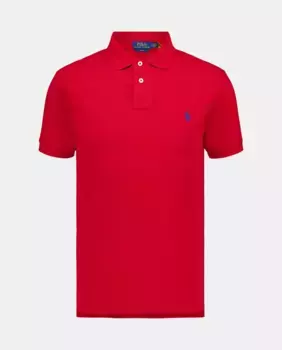 Мужская рубашка-поло из пике приталенного кроя Polo Ralph Lauren, красный