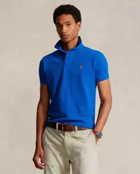 Мужская рубашка-поло из пике стандартного кроя Iconic Polo Ralph Lauren, цвет Azul ndigo