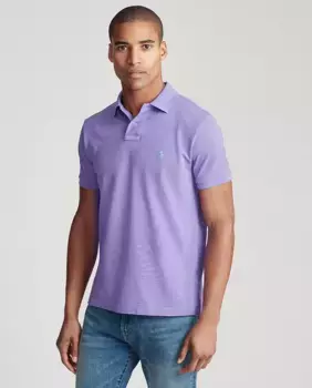 Мужская рубашка-поло из пике стандартного кроя Iconic Polo Ralph Lauren, фиолетовый