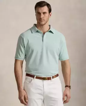 Мужская рубашка-поло из сетки Oxford Stretch для больших и высоких Polo Ralph Lauren, зеленый