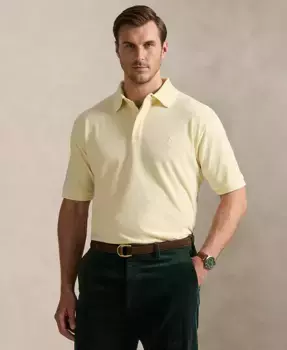 Мужская рубашка-поло из сетки Oxford Stretch для больших и высоких Polo Ralph Lauren, желтый
