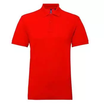 Мужская рубашка-поло из смешанного материала с короткими рукавами Asquith & Fox, красный