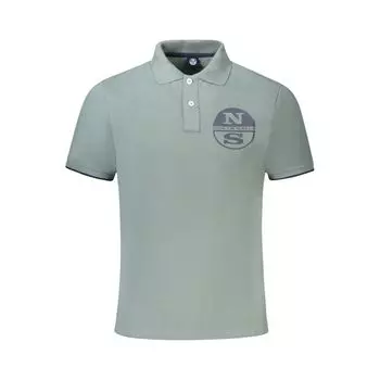 Мужская рубашка поло из зеленого хлопка North Sails