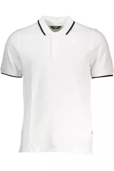 Мужская рубашка-поло K-Way с коротким рукавом хлопковая, белый