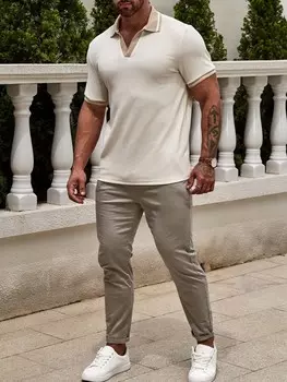 Мужская рубашка-поло KASUA, контрастного цвета по краям Manfinity, абрикосовый