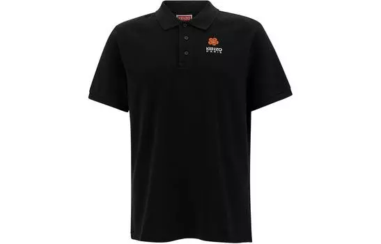 Рубашка-поло мужская Kenzo с вышивкой и логотипом, черный